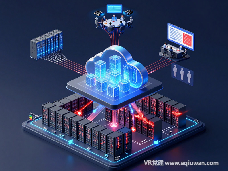 云计算智慧党建系统技术架构分层示意图 - VR党建网制作