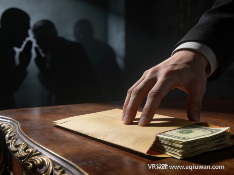 VR廉政教育第一人称视角贪腐抉择互动场景 - VR党建网制作